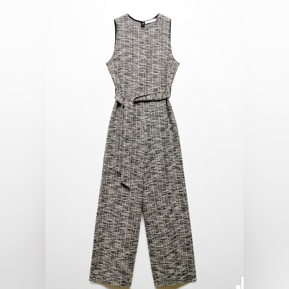 NEW! Marbled tweed jumpsuit- Mango brand